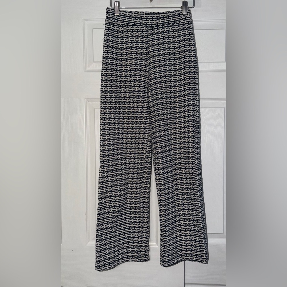 Zara Jacquard Printed Pull on Wide Leg Trousers